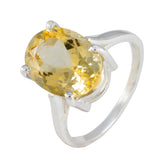 Alejandra Yellow Solitaire Ring with Oval Gemstone